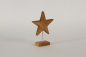 Preview: Stern aus Holz auf Metallstab Buche geölt 19 cm
